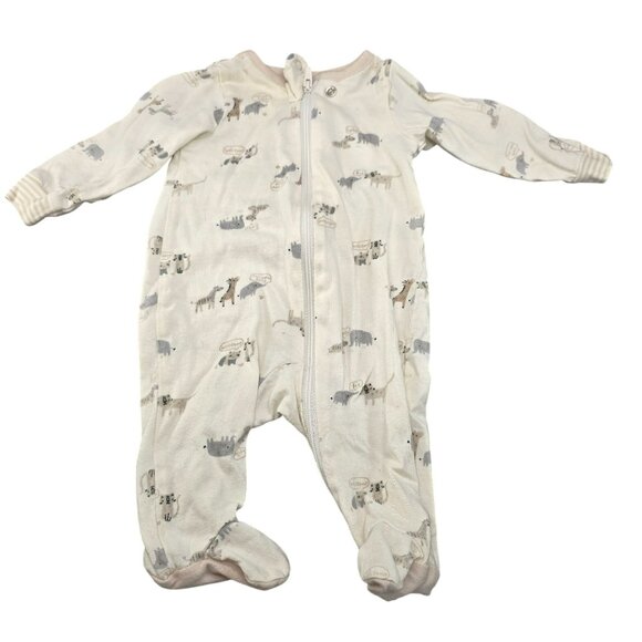 Baby Footed Sleepers & Wrap Bodysuit Set Newborn Lemon/Animal Prints JJ3933 - Picture 11 of 16